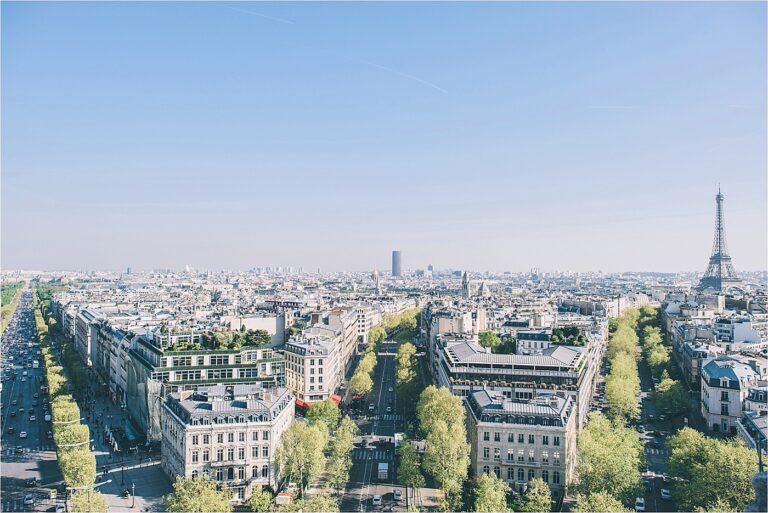 A view over Paris on a sunny day