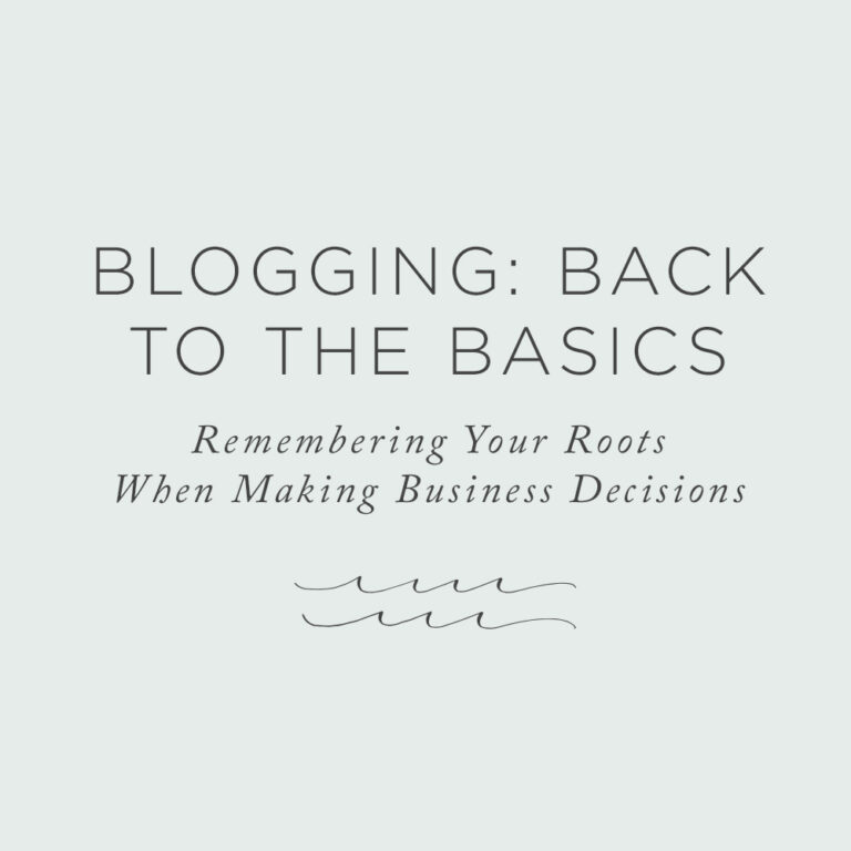 back to the basics in blogging