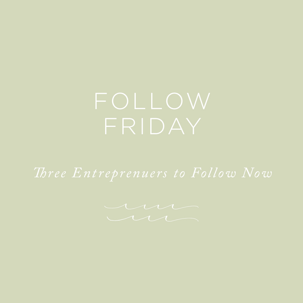 follow friday text on a light green background