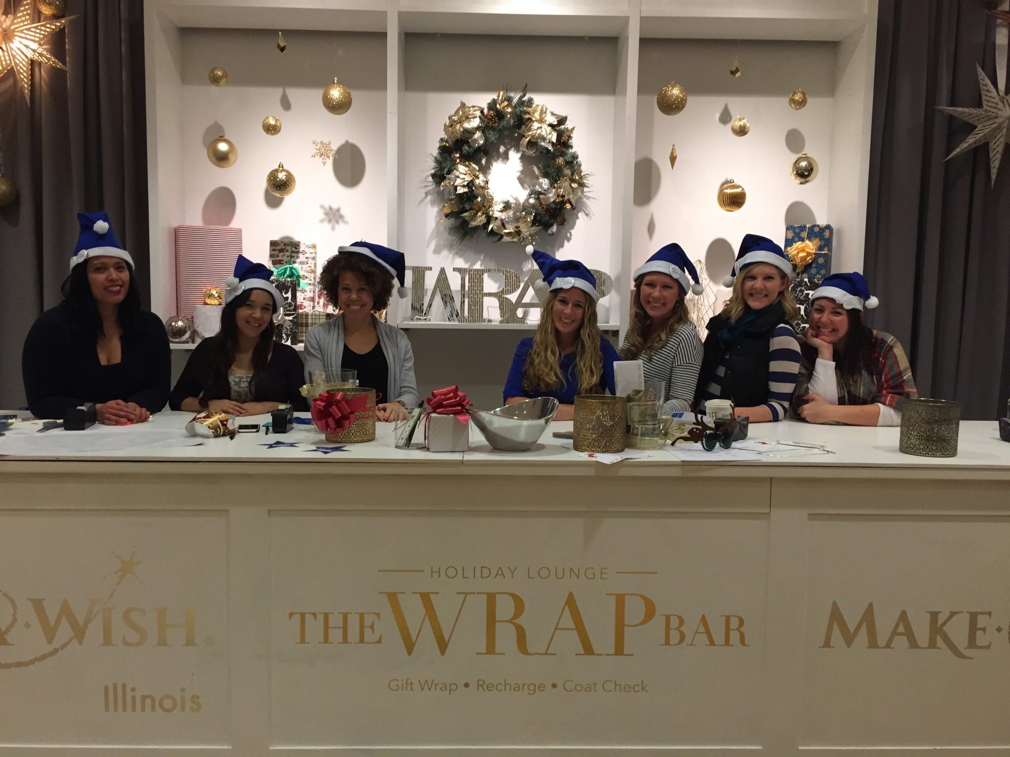 Our Chicago group wrapped holiday gifts.