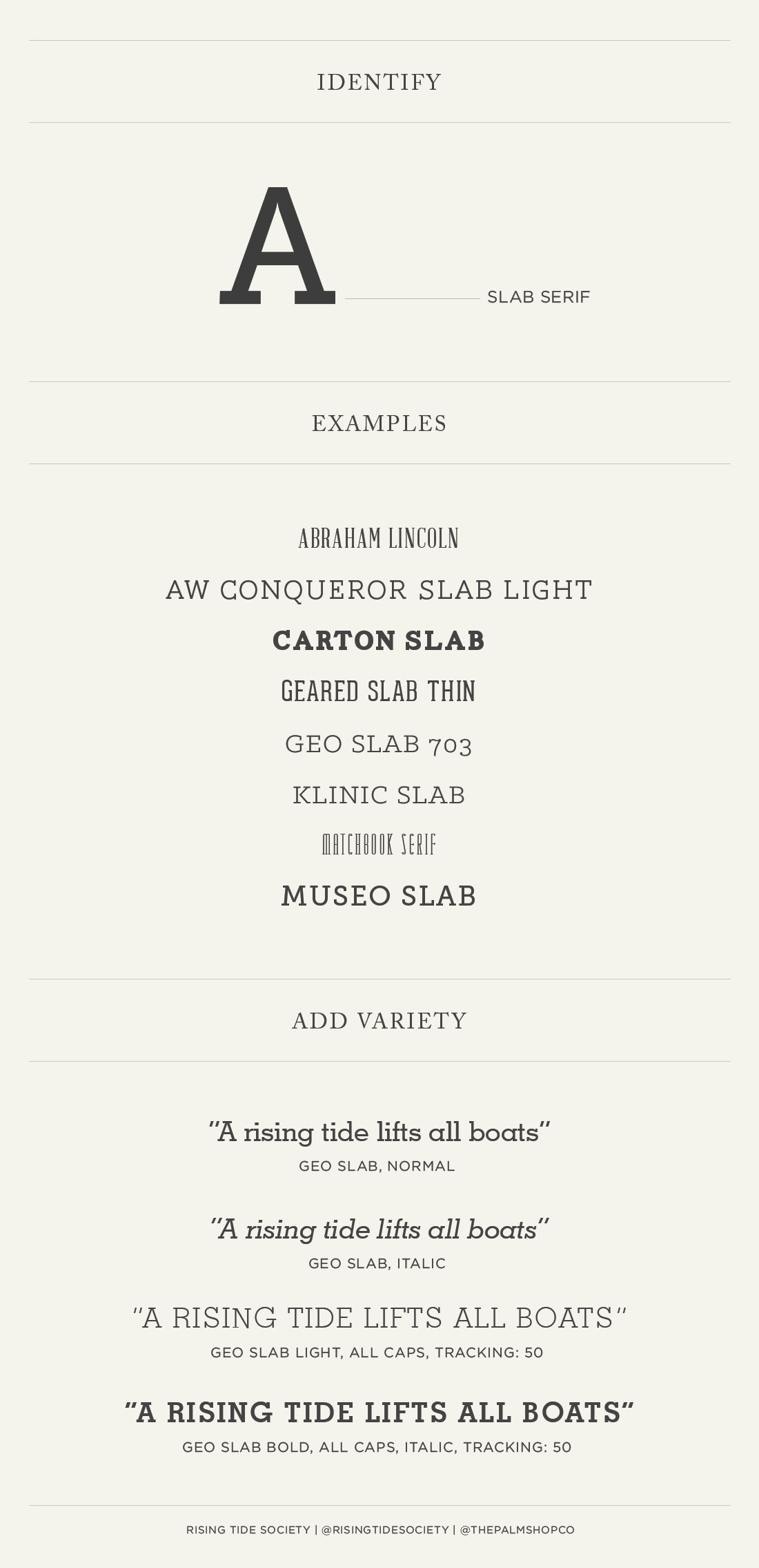 A Guide to Slab Serif Fonts | via the Rising Tide Society