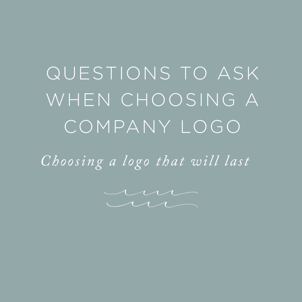 Questions to ask when choosing a company logo | via the Rising Tide Society