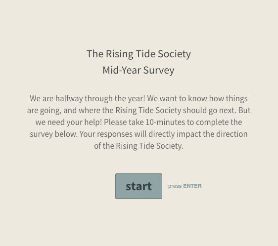 Mid Year 2016 Survey | via the Rising Tide Society