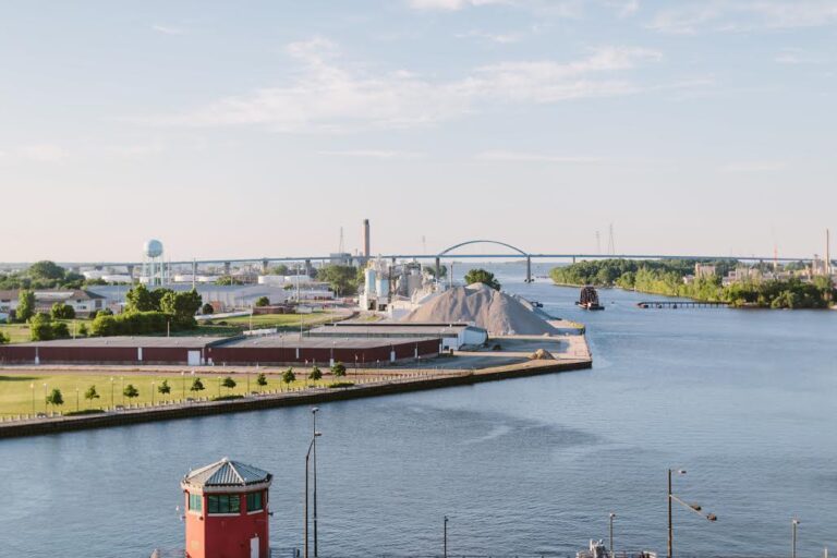 Greenbay, Wisconsin over the water