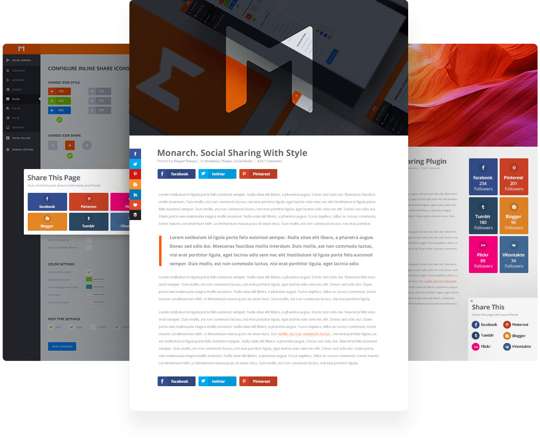 Monarch Social Sharing Plugin