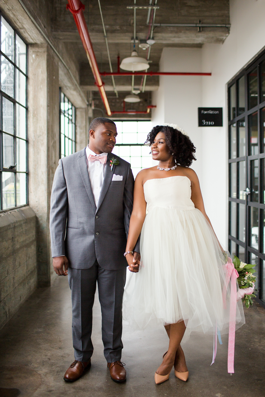 Houston Tuesdays Together (Rising Tide Society) Pantone Colors Styled Shoot, African American Bride & Groom, Colorful Bouquet