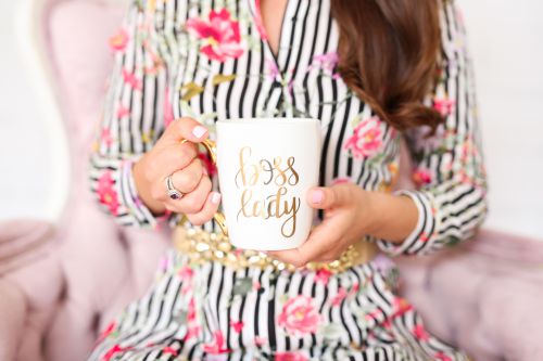 gold coffee mug boss lady