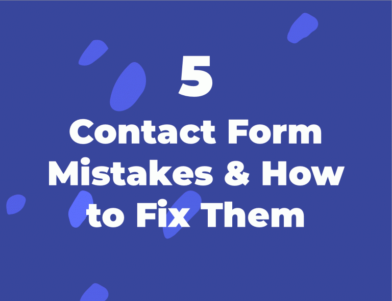 common contact form mistakes