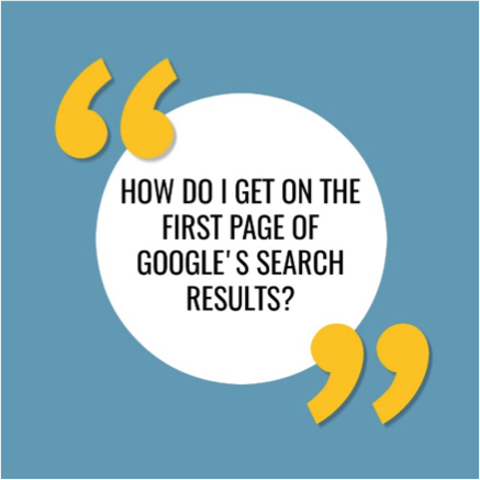 How do i get on the first page of Google's search results?
