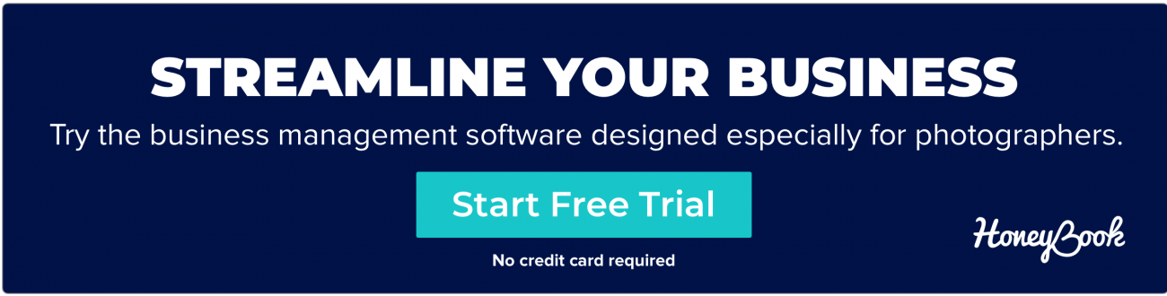 Start your free trial of HoneyBook, the business management software designed for photographers