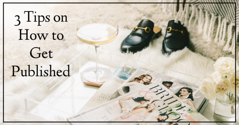 Black buckled shoes, a champagne glass, and magazines on the floor.