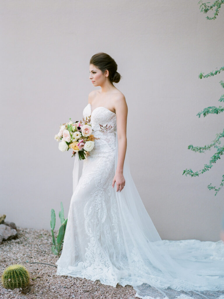 woman in a wedding dress