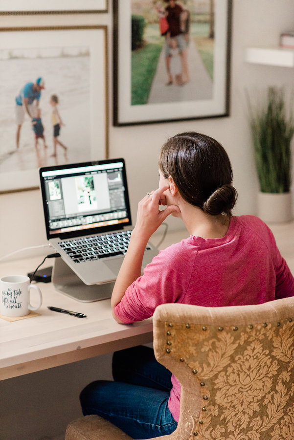 woman at desk