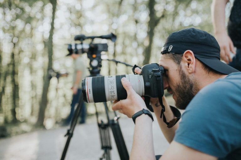 photographer shooting in the wilderness