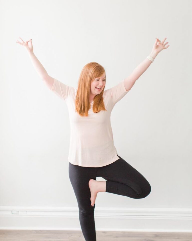 woman doing yoga