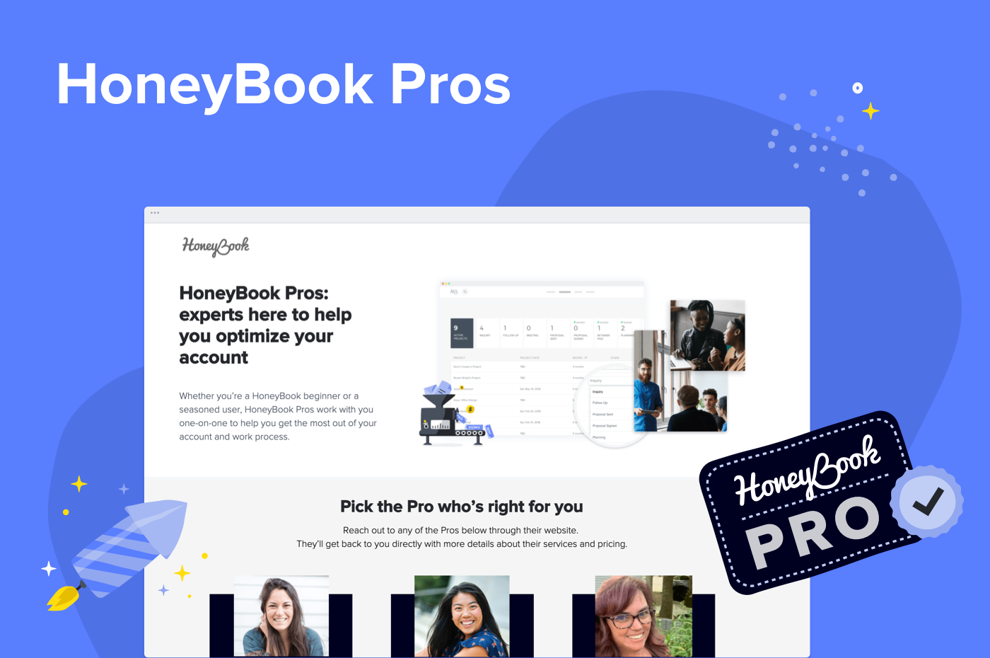 HoneyBook Pros