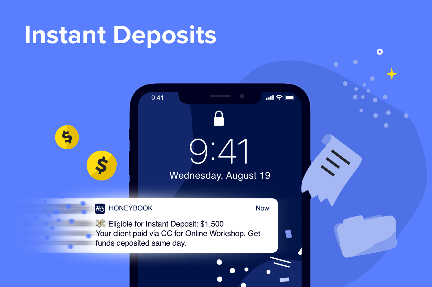 HoneyBook Instant Deposits