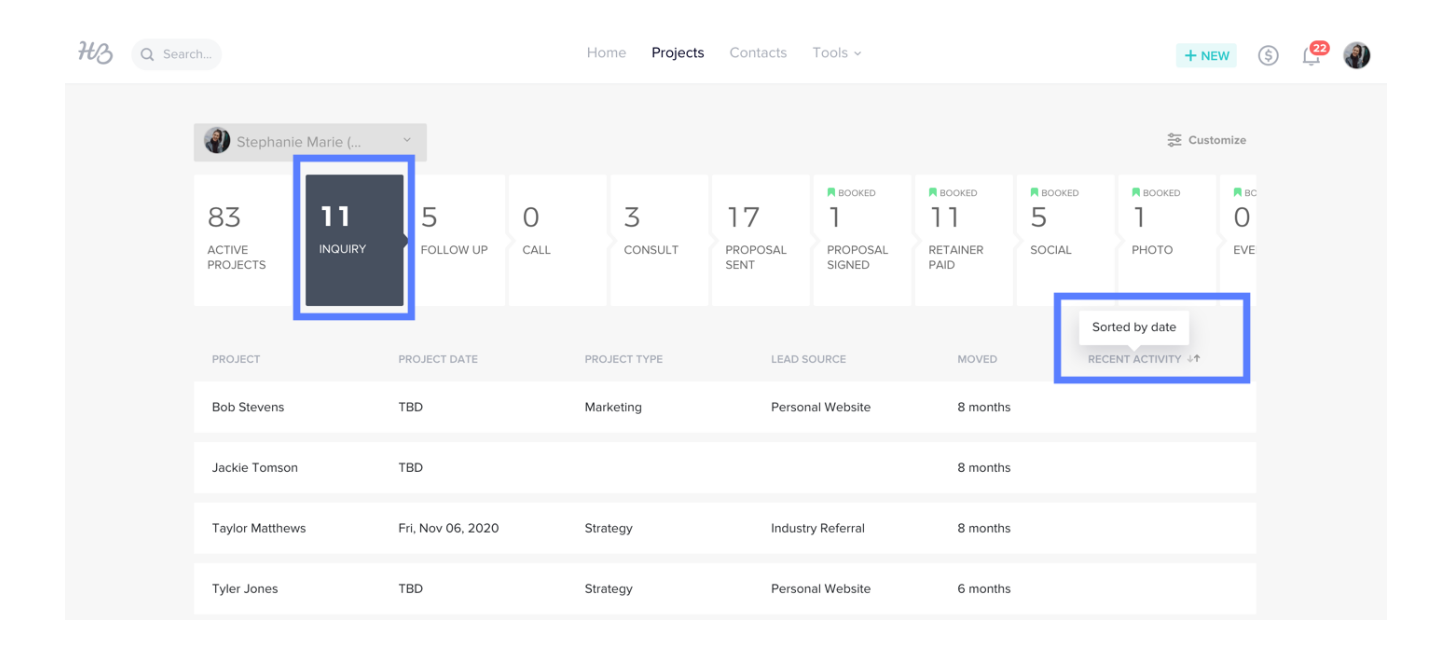 HoneyBook Pipeline