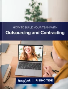 Outsourcing & Growing Your Team monthly business guide cover photo