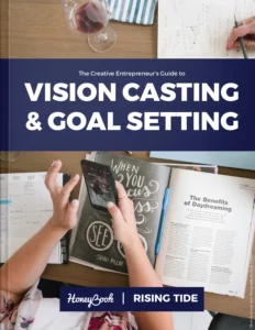 Business Goal Setting & Vision Casting monthly business guide cover photo