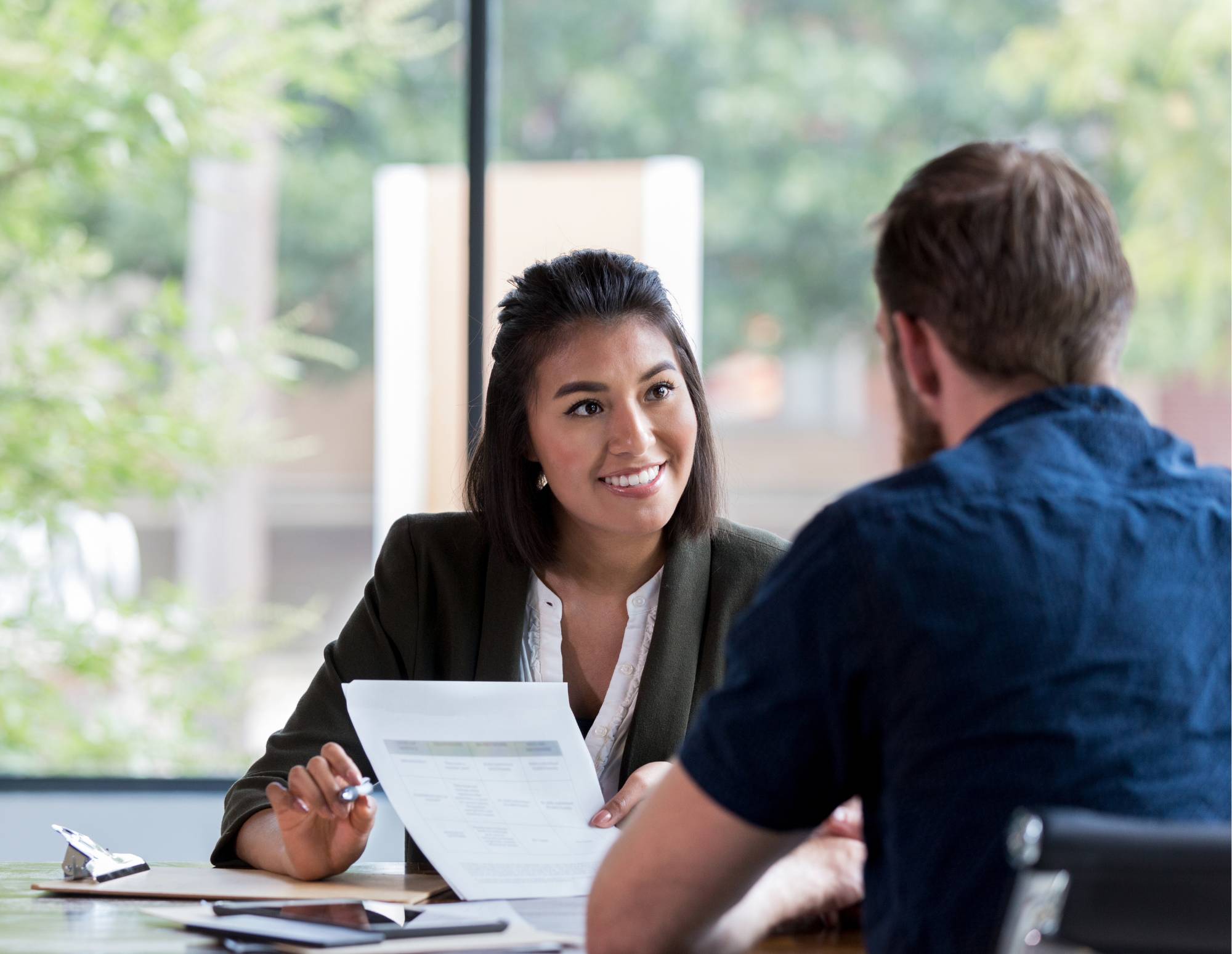 Business owner meeting an ideal client profile