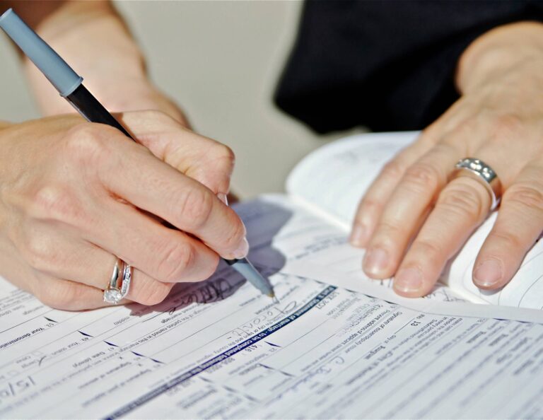 Person signing documents and registering their business