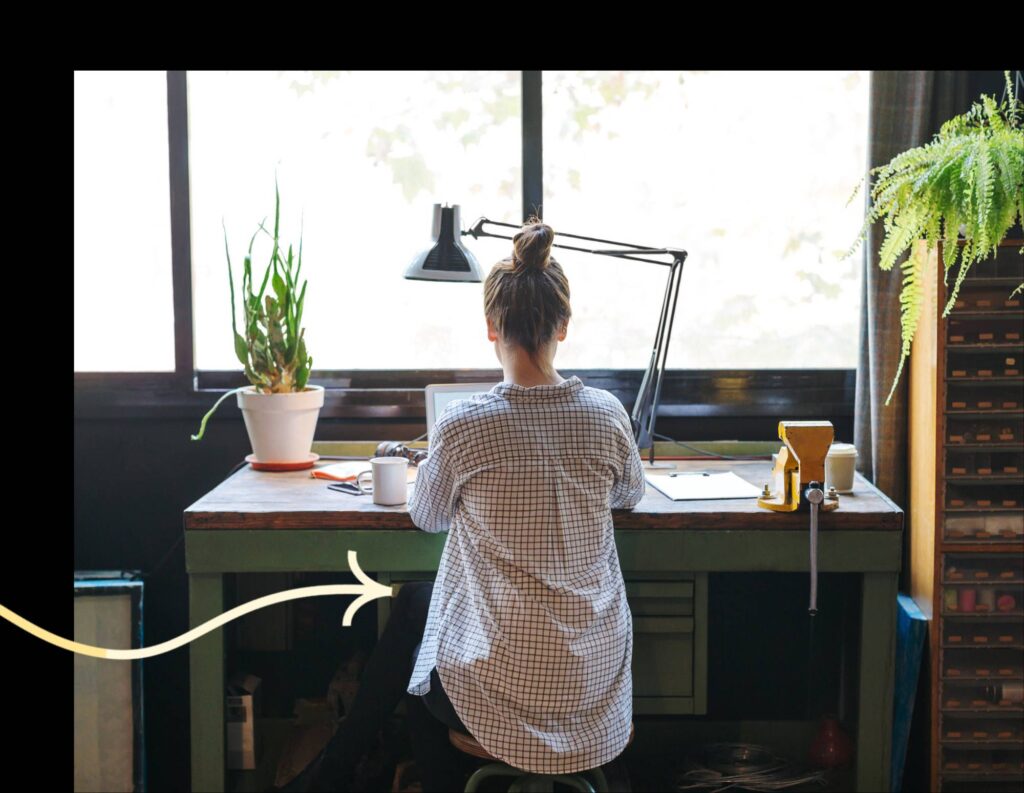 Woman working on a pricing guide