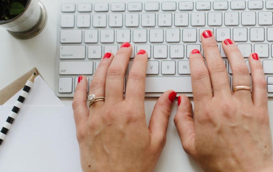 person optimizing images on their computer