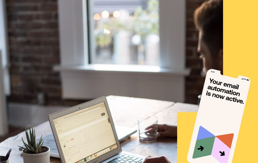 A women sending emails from her computer