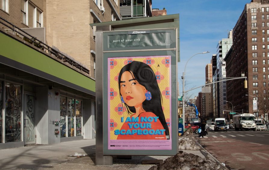 Poster of Asian American woman that reads 