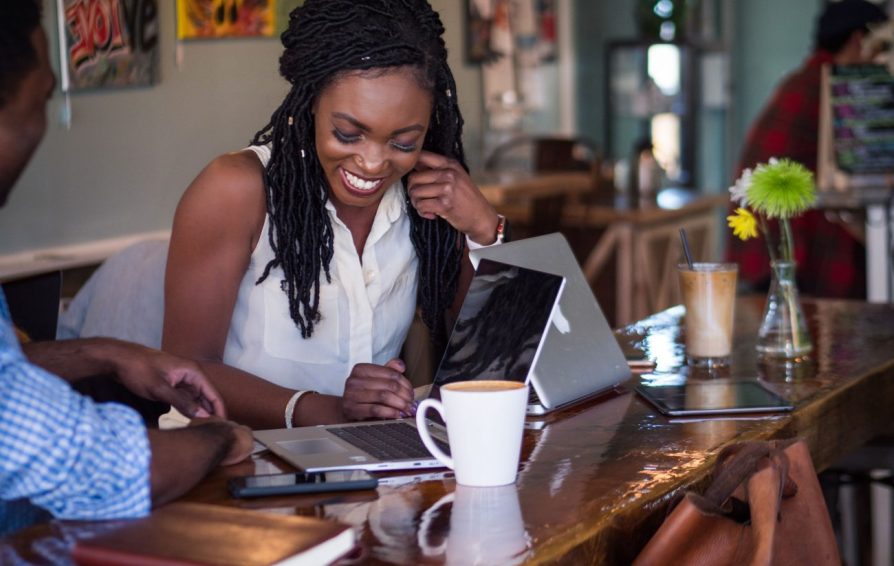 business woman meeting with a client