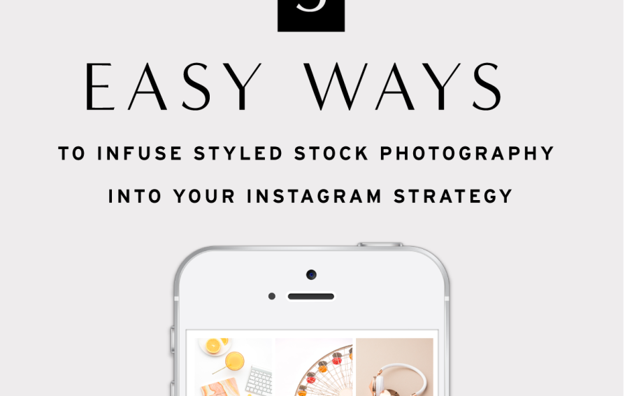 Close up on an iPhone with a styled feed on the screen