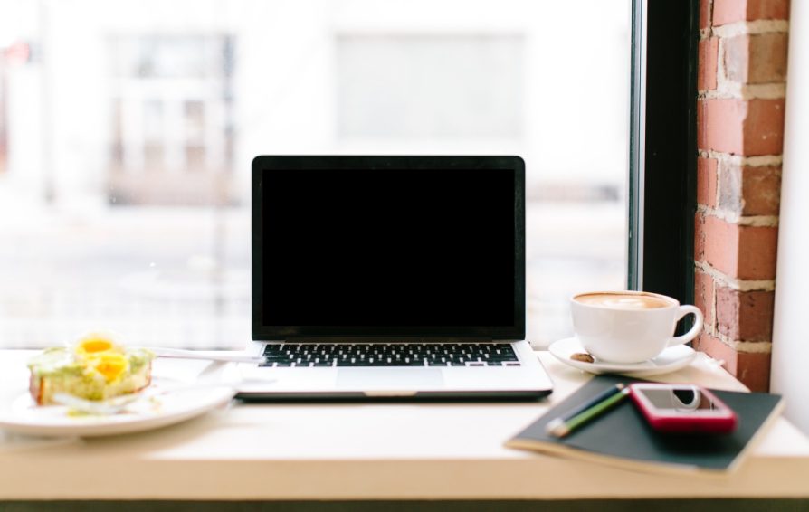 laptop on desk