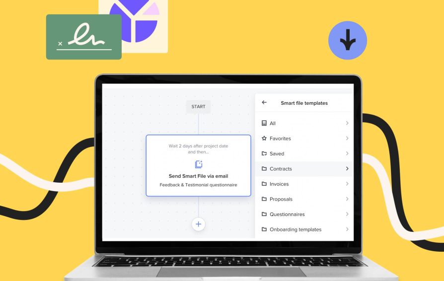 HoneyBook product update with automated bookable files