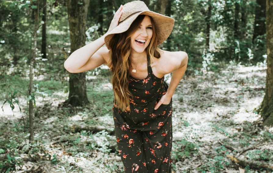 Hope Johnson enjoying free time in the woods