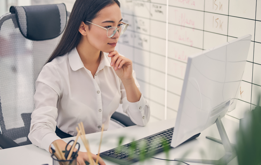 woman at computer