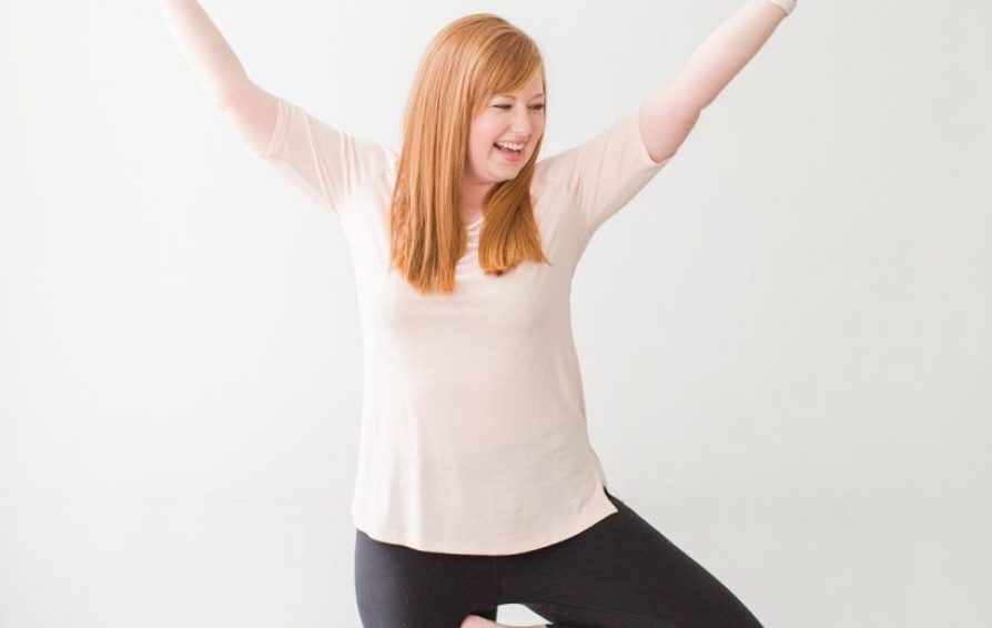 woman doing yoga
