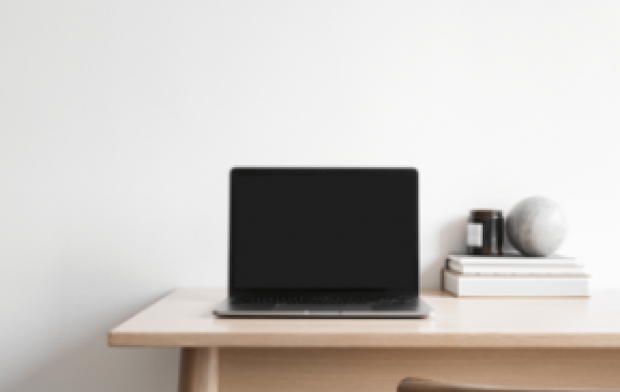 Computer in office setting