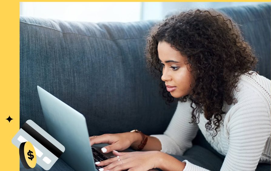 Woman using HoneyBook payment processing
