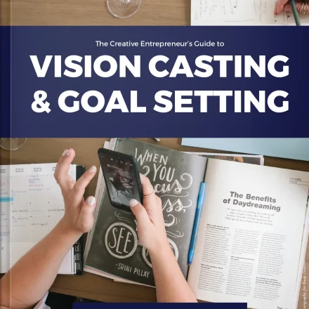 Business Goal Setting & Vision Casting monthly business guide cover photo