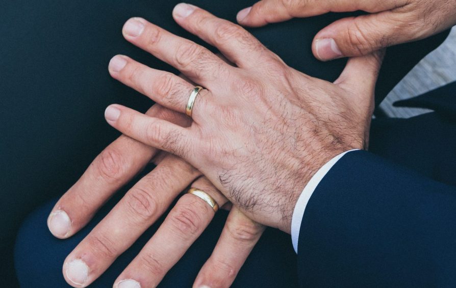hands touching