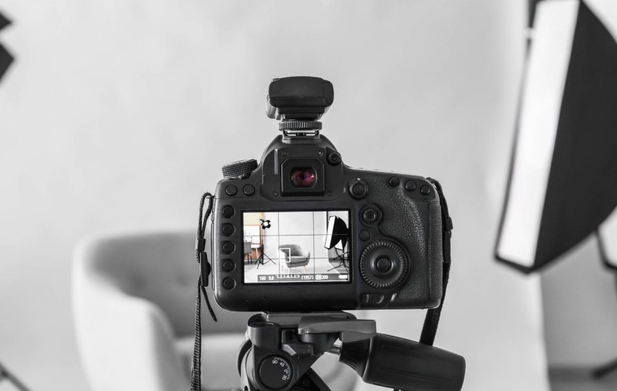 Photographers camera during a photo shoot