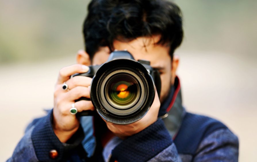Photographer behind the lens