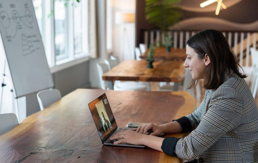 Woman evaluating qualified leads for her business