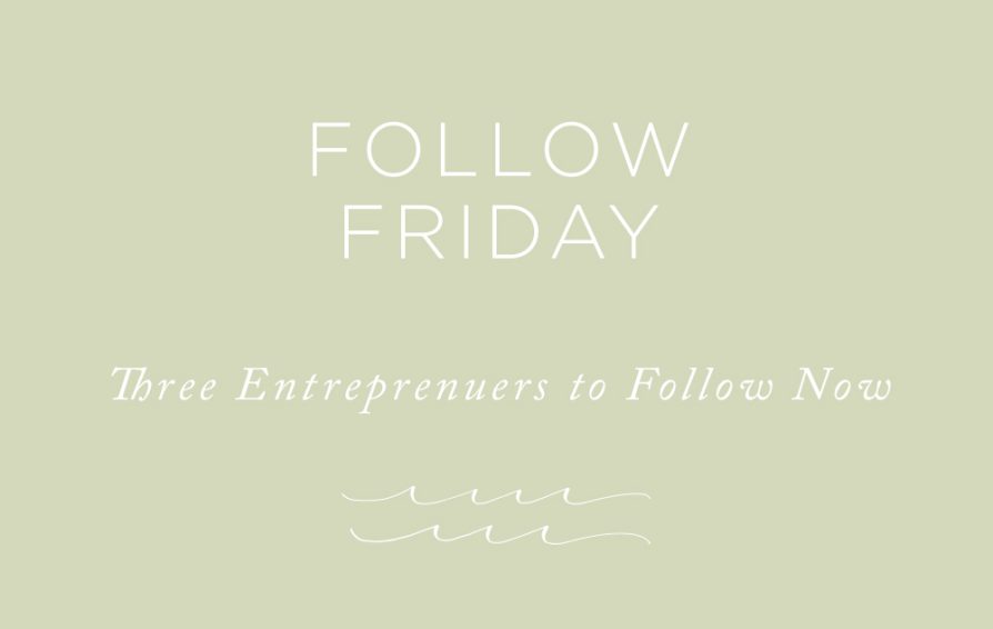 follow friday text on a light green background
