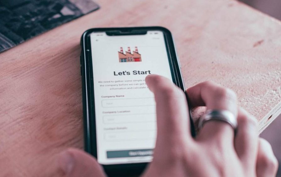 Person starting a client onboarding workflow on their phone