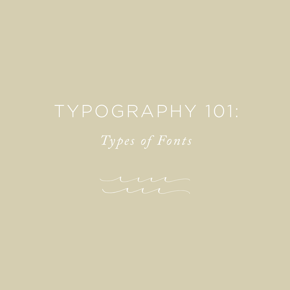 Typography 101 - Types of Fonts | via the Rising Tide Society