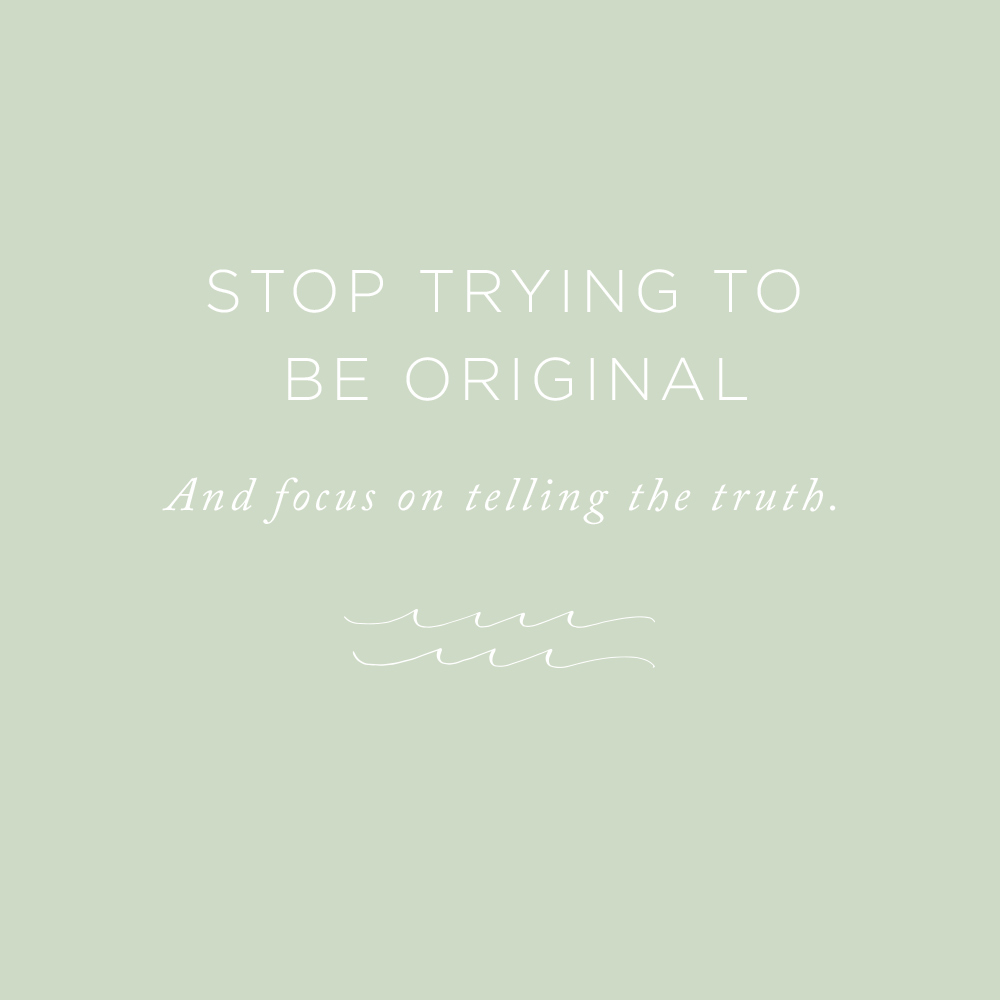 Stop Trying to be Original | via the Rising Tide Society