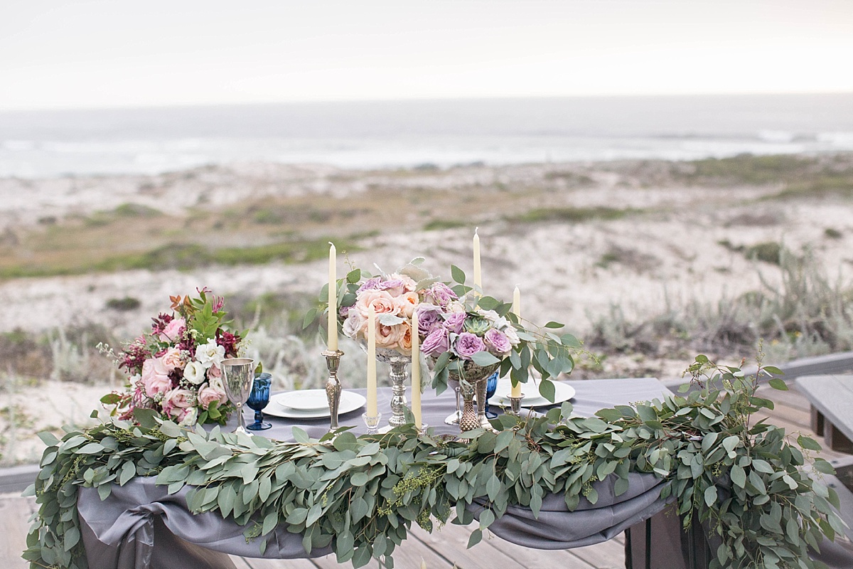 Elegant and Beachy Styled Shoot by the Rising Tide Society Monterey, California, Chapter. Beachy Tablescape