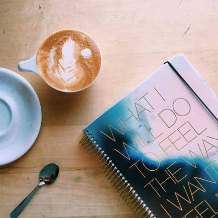 Planner and Coffee Flat Lay